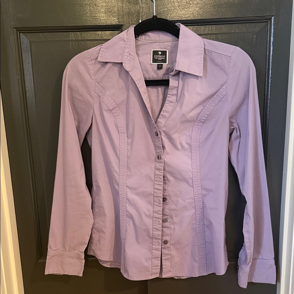 Express Light Purple Collared Shirt